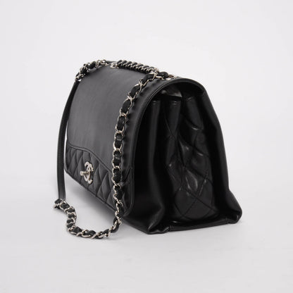 Chanel Black Lambskin Medium Tramezzo Bag