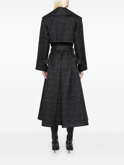 CC Black Quilted Trench Coat
