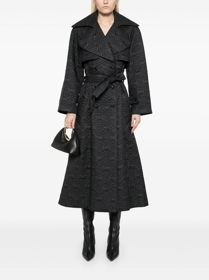 CC Black Quilted Trench Coat