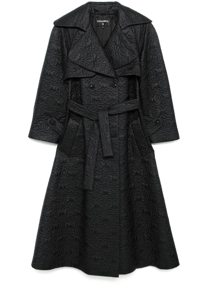 CC Black Quilted Trench Coat