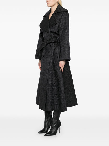 CC Black Quilted Trench Coat