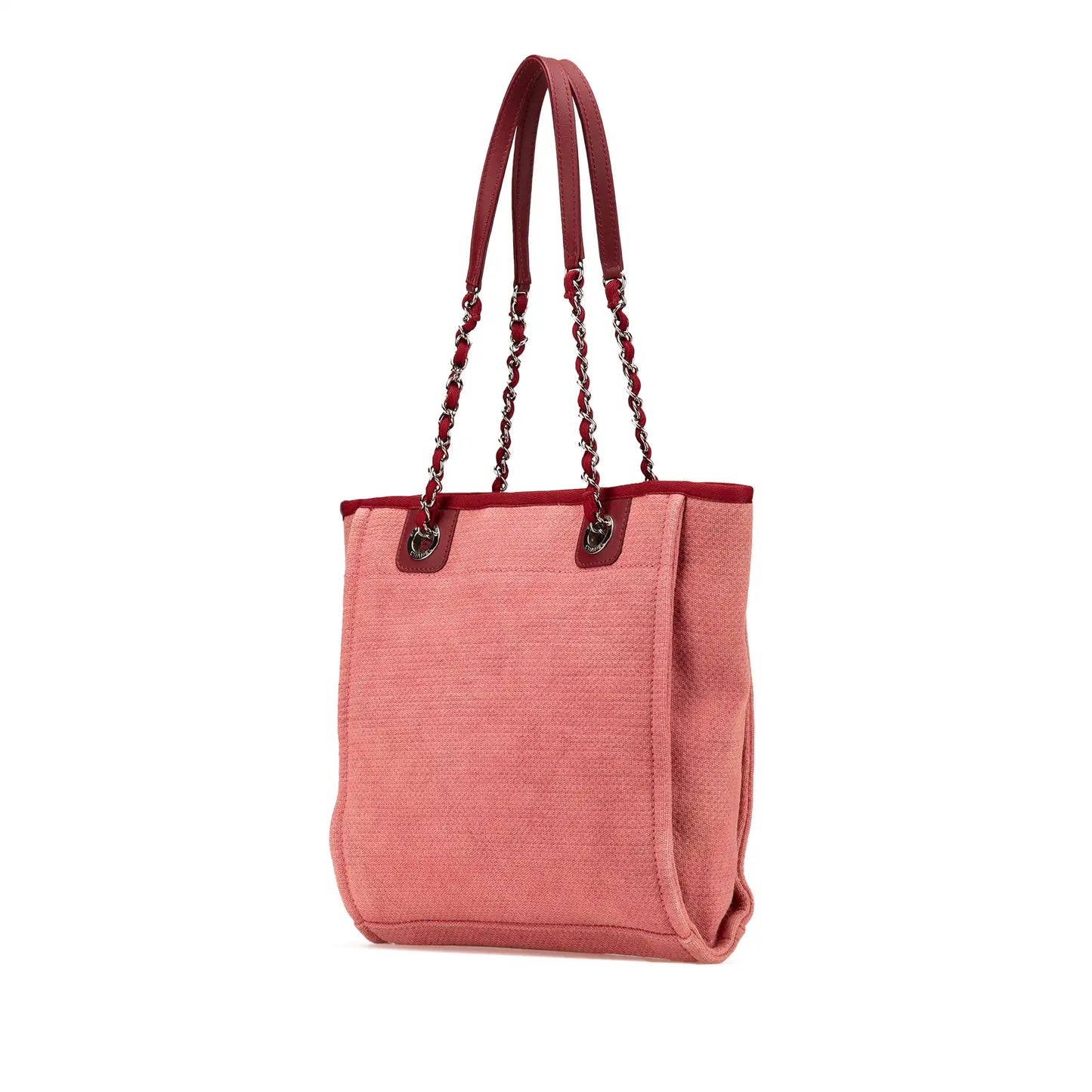 Red Chanel Mini Canvas Deauville Tote