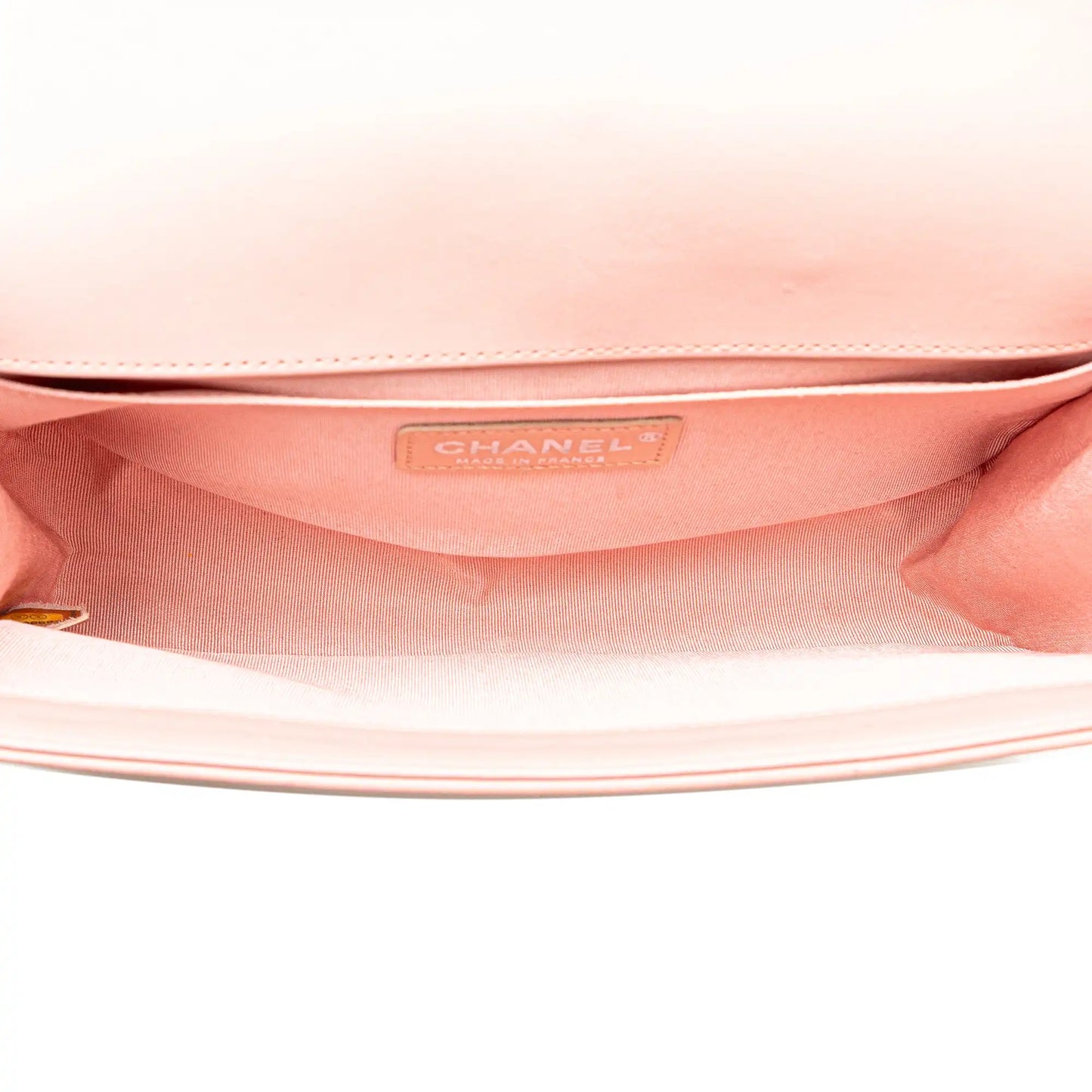 Pink Chanel Medium Lambskin Boy Flap Crossbody Bag