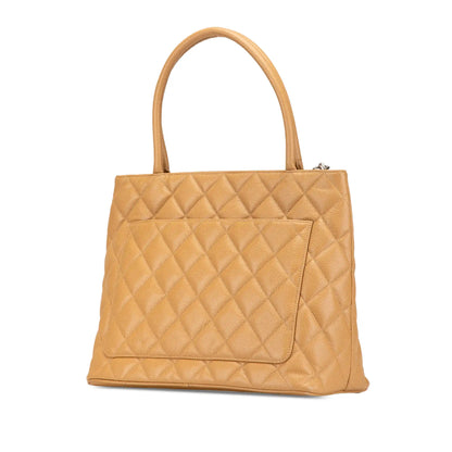 Yellow Chanel Caviar Medallion Tote