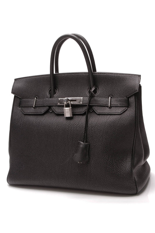 HAC Birkin 32 Bag - Black Togo