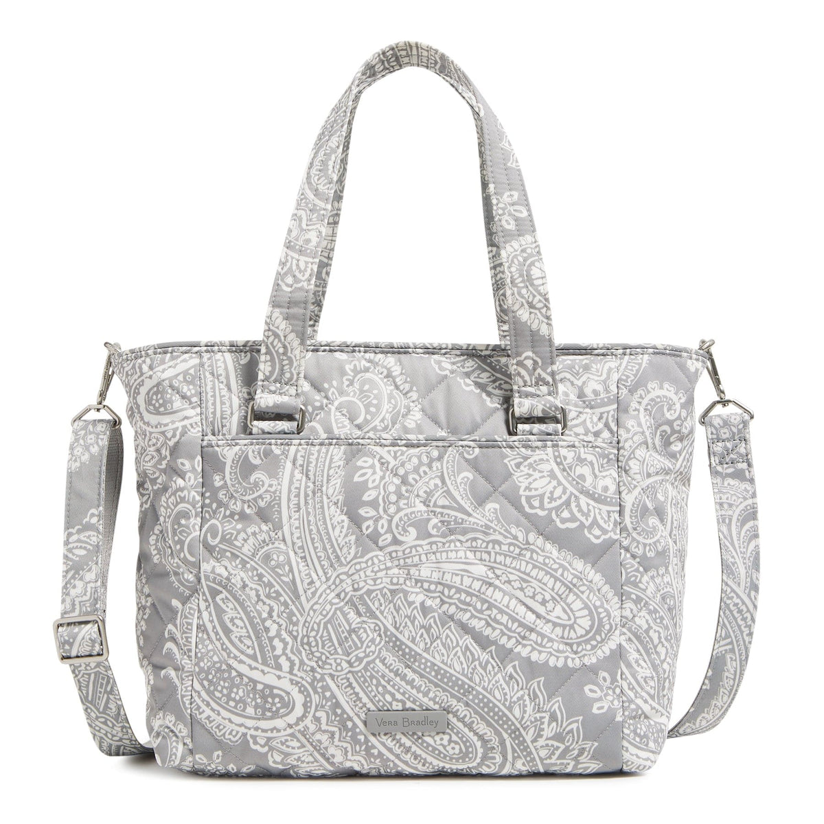 Multi-Strap Shoulder Bag-Cloud Gray Paisley-Image 1-Vera Bradley