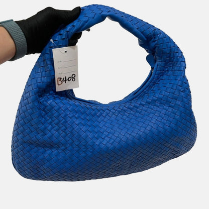 Bottega Veneta Veneta Hobo Medium Royal Blue Intrecciato Leather Bag 47cm
