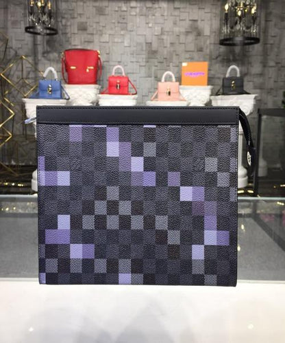 Louis Vuitton Pochette Voyage MM Pixel Monogram Gray