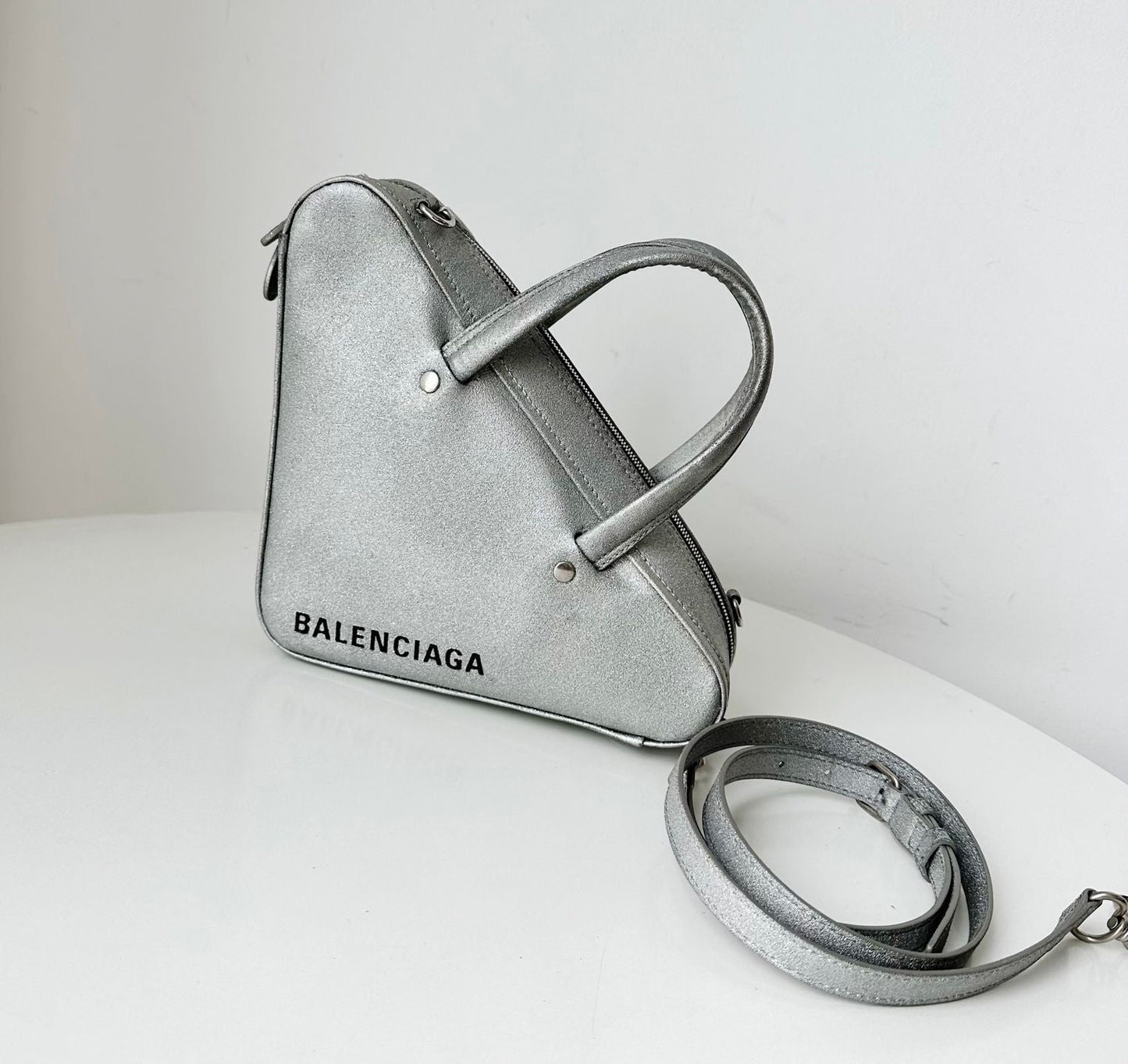 Balenciaga clutch silver 24cm