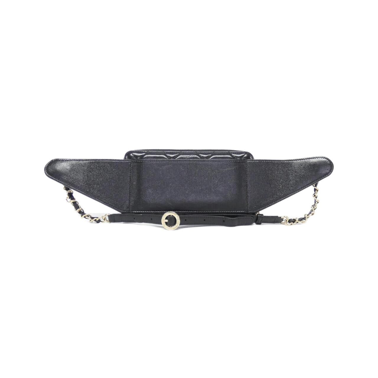 Chanel Belt Wallet Shiny Crumpled Lamb Wallet
