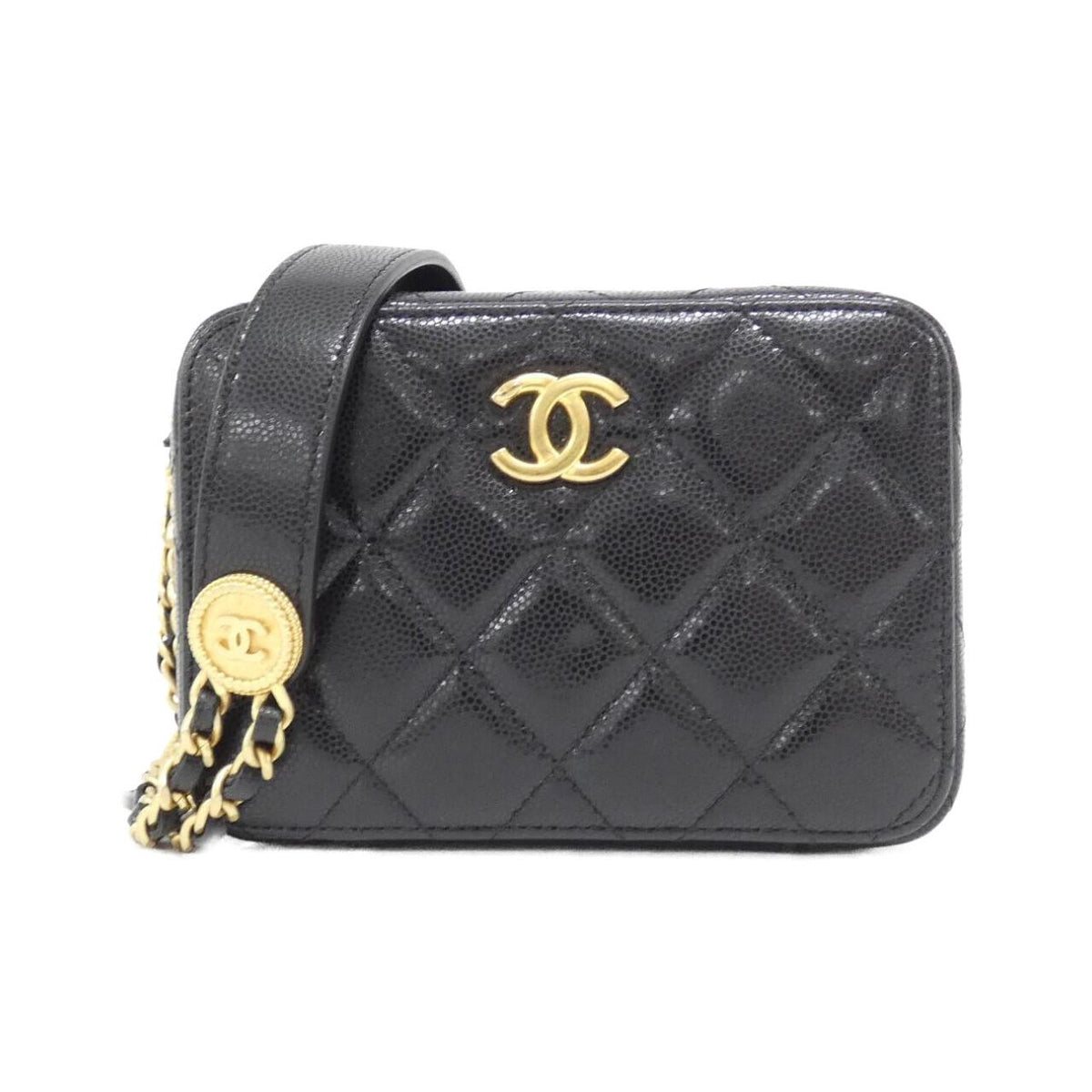 Chanel AP2858 Caviar Skin Chain Clutch
