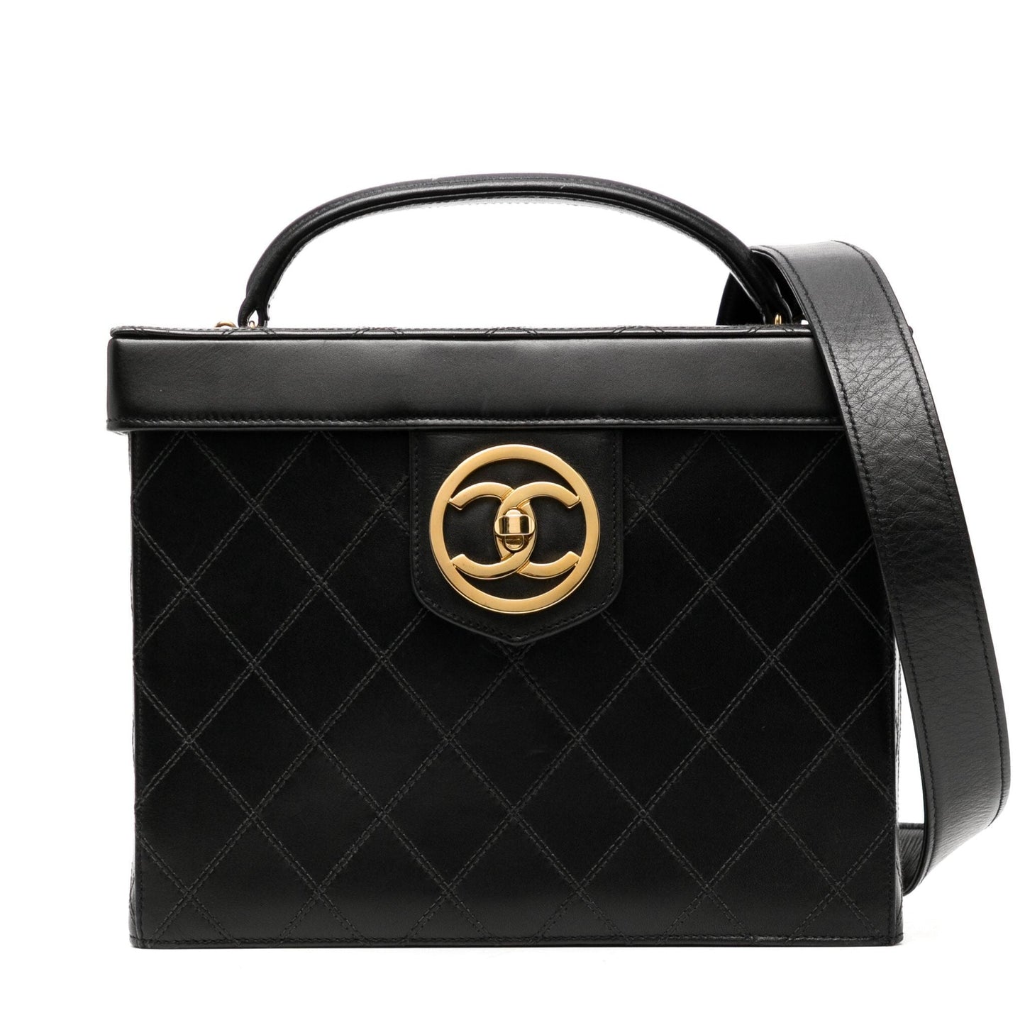 1994 Black Quilted Vanity Case