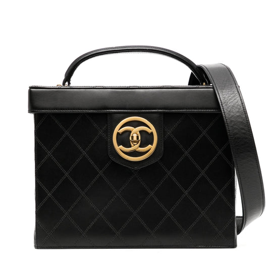 1994 Black Quilted Vanity Case