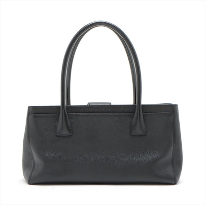 Chanel Executive Leather Tote Bag Black Gold  17th