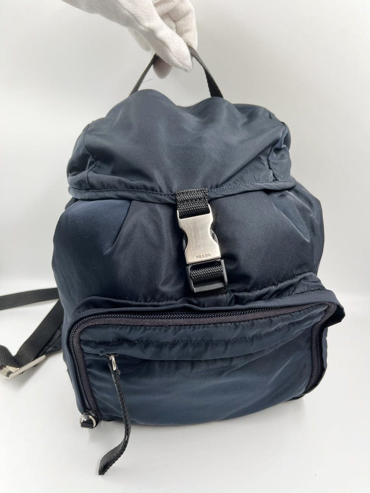 Prada Navy Nylon Backpack