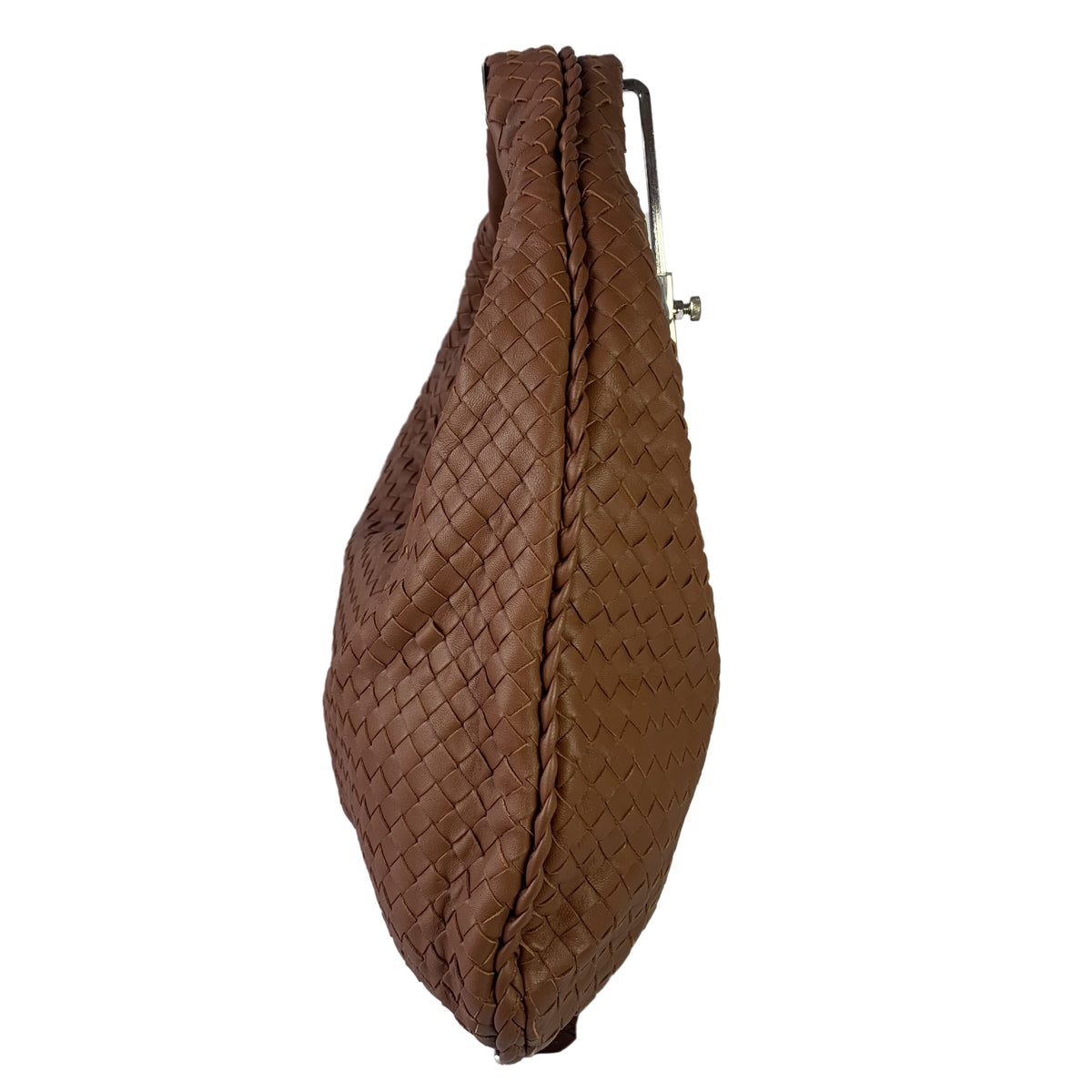 Bottega Veneta Intrecciato Hobo Bag Medium Caramel Lambskin leather New Design