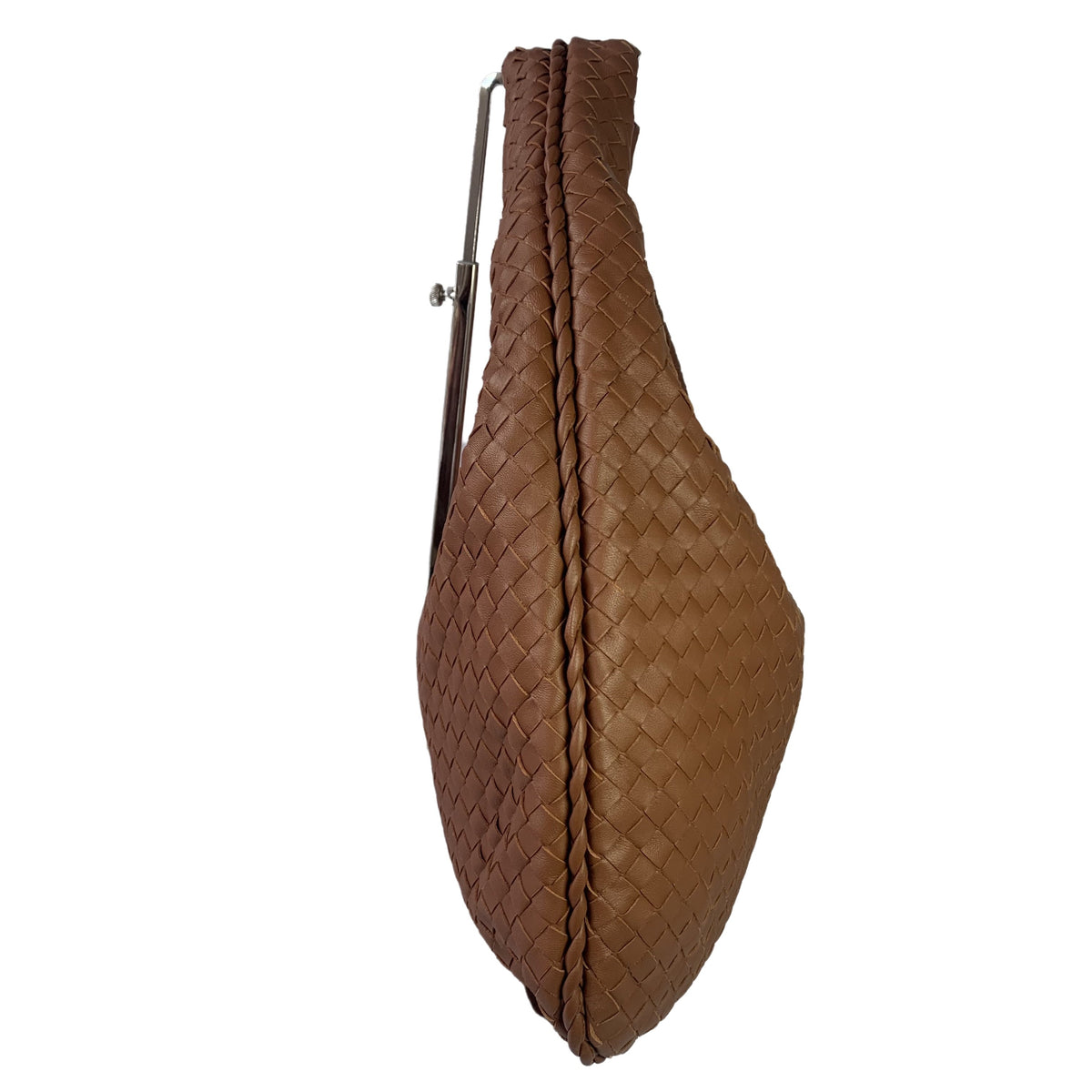 Bottega Veneta Intrecciato Hobo Bag Medium Caramel Lambskin leather New Design