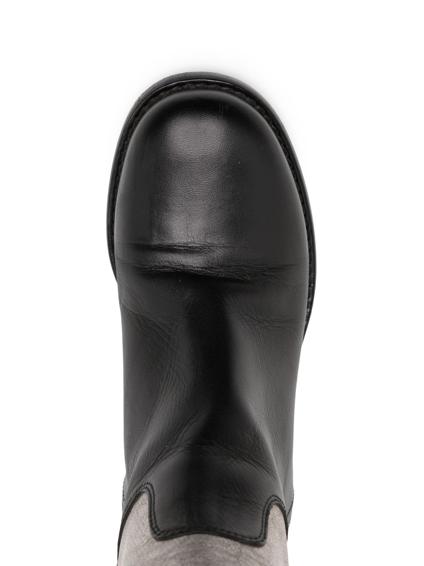 Panelled Silver Boots