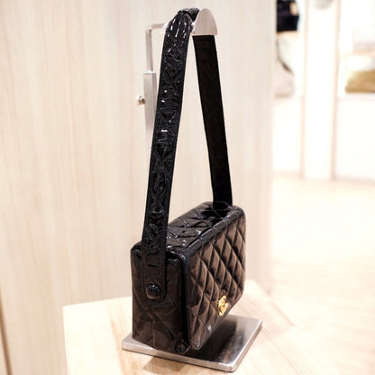Chanel vintage patent leather kelly bag