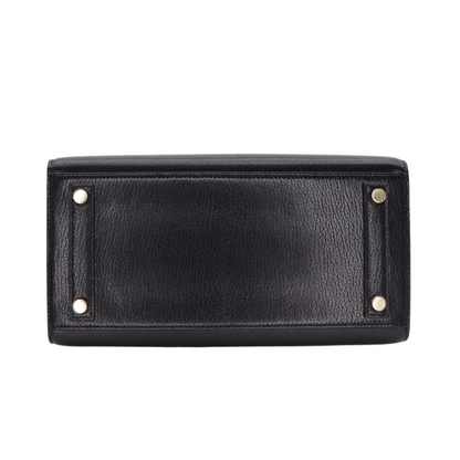 Hermès 25cm Birkin Sellier Black Chèvre Leather Gold Hardware