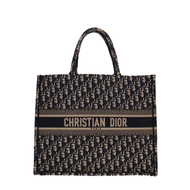 Dior Navy Oblique Book Tote Large