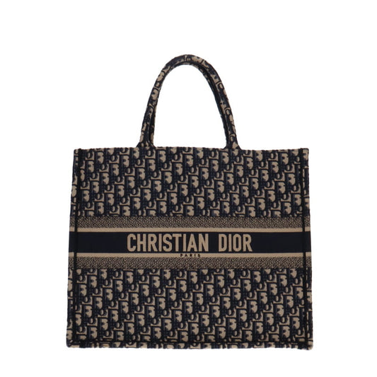 Dior Navy Oblique Book Tote Large