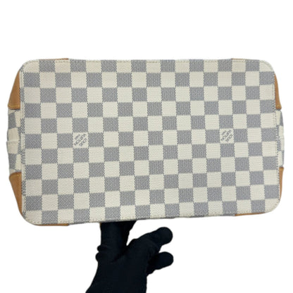 Louis-Vuitton Hampstead PM Damier Azur White GHW