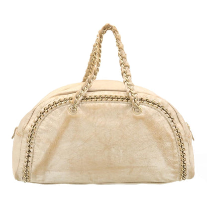 Chanel Caviar Skin Tote Bag Leather White CC Auth A