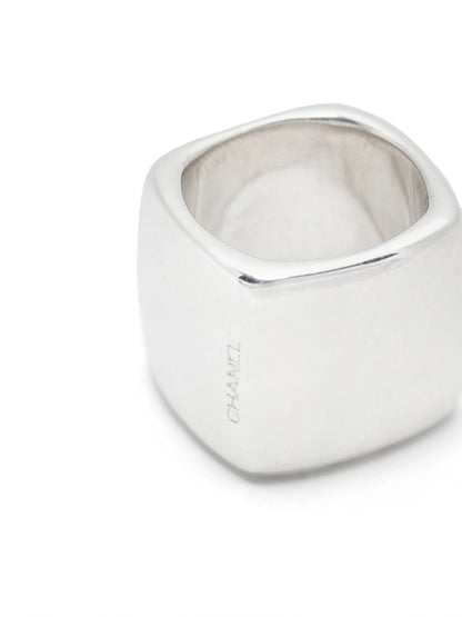 2000s Sterling Silver Square Ring
