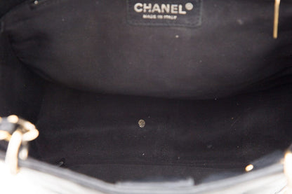 Chanel Vintage Black Caviar Petite Shopping Tote