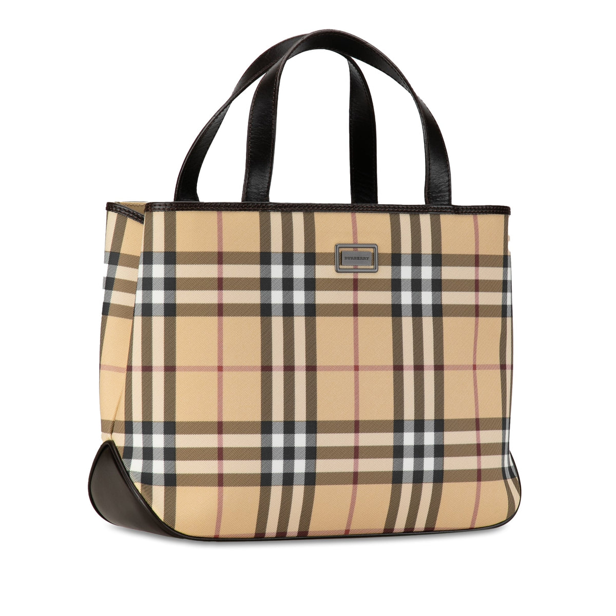 BURBERRY House Check Canvas Handbag