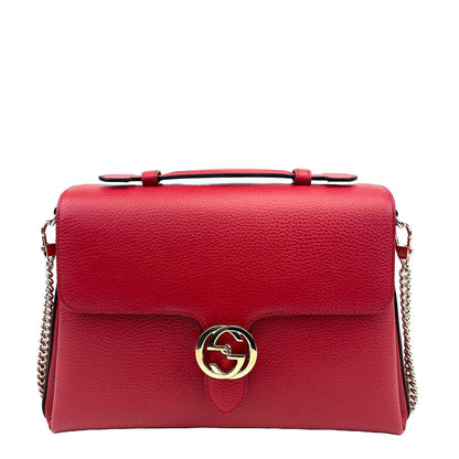 GUCCI Interlocking G Shoulder Bag - Red