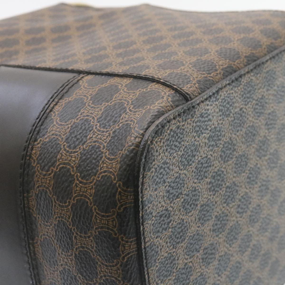 Celine Macadam Canvas Vanity Cosmetic Pouch Black  28799A