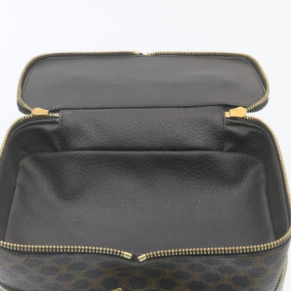 Celine Macadam Canvas Vanity Cosmetic Pouch Black  28799A
