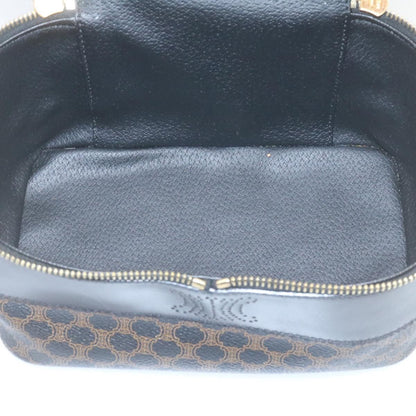Celine Macadam Canvas Vanity Cosmetic Pouch Black  28799A