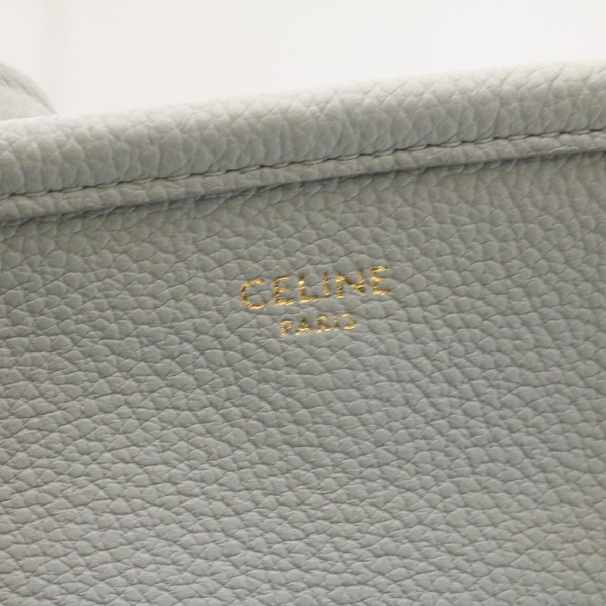 Celine Small fold Cabas Hand Bag 2way Shoulder Bag Light Blue  28800