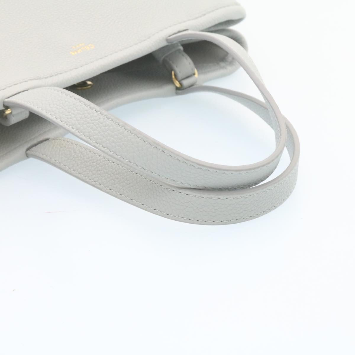 Celine Small fold Cabas Hand Bag 2way Shoulder Bag Light Blue  28800