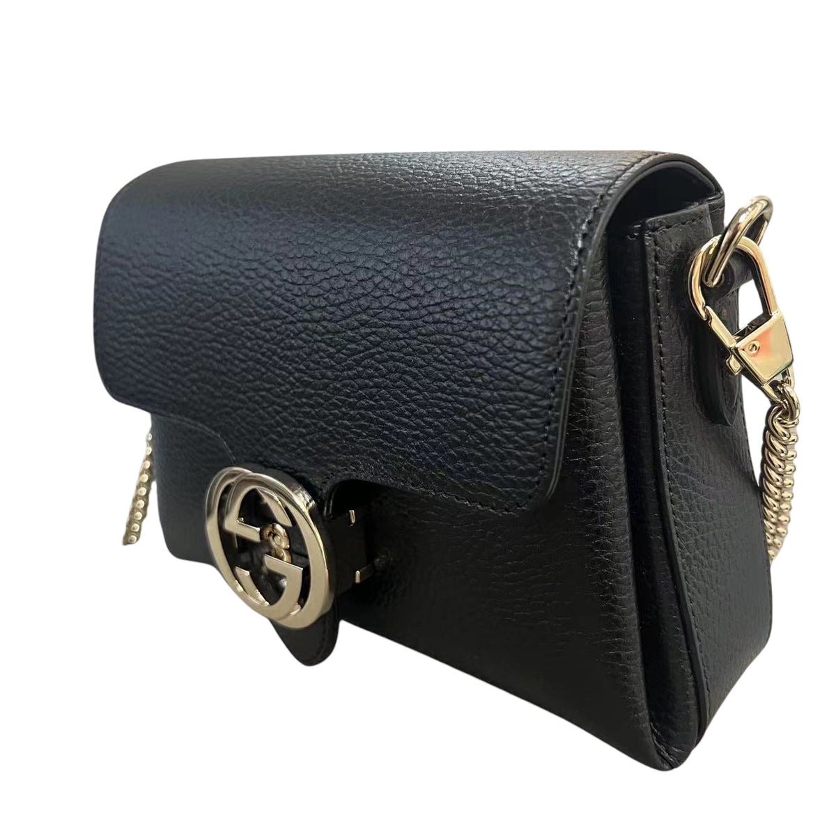 Gucci Interlocking GG Calfskin Leather Black GHW