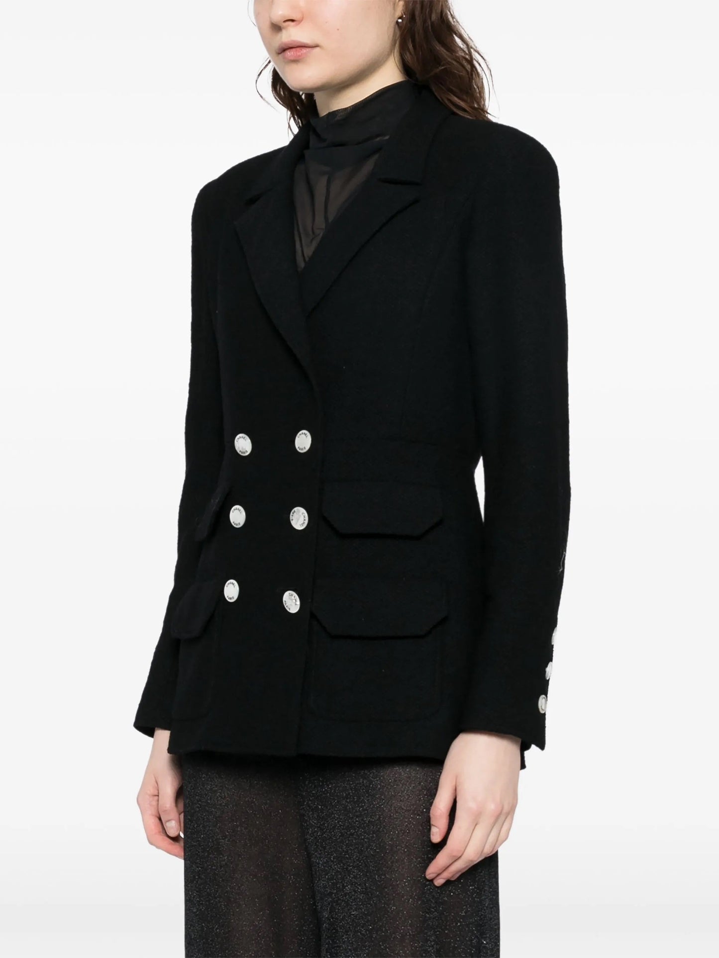 Navy Double-Breasted Blazer