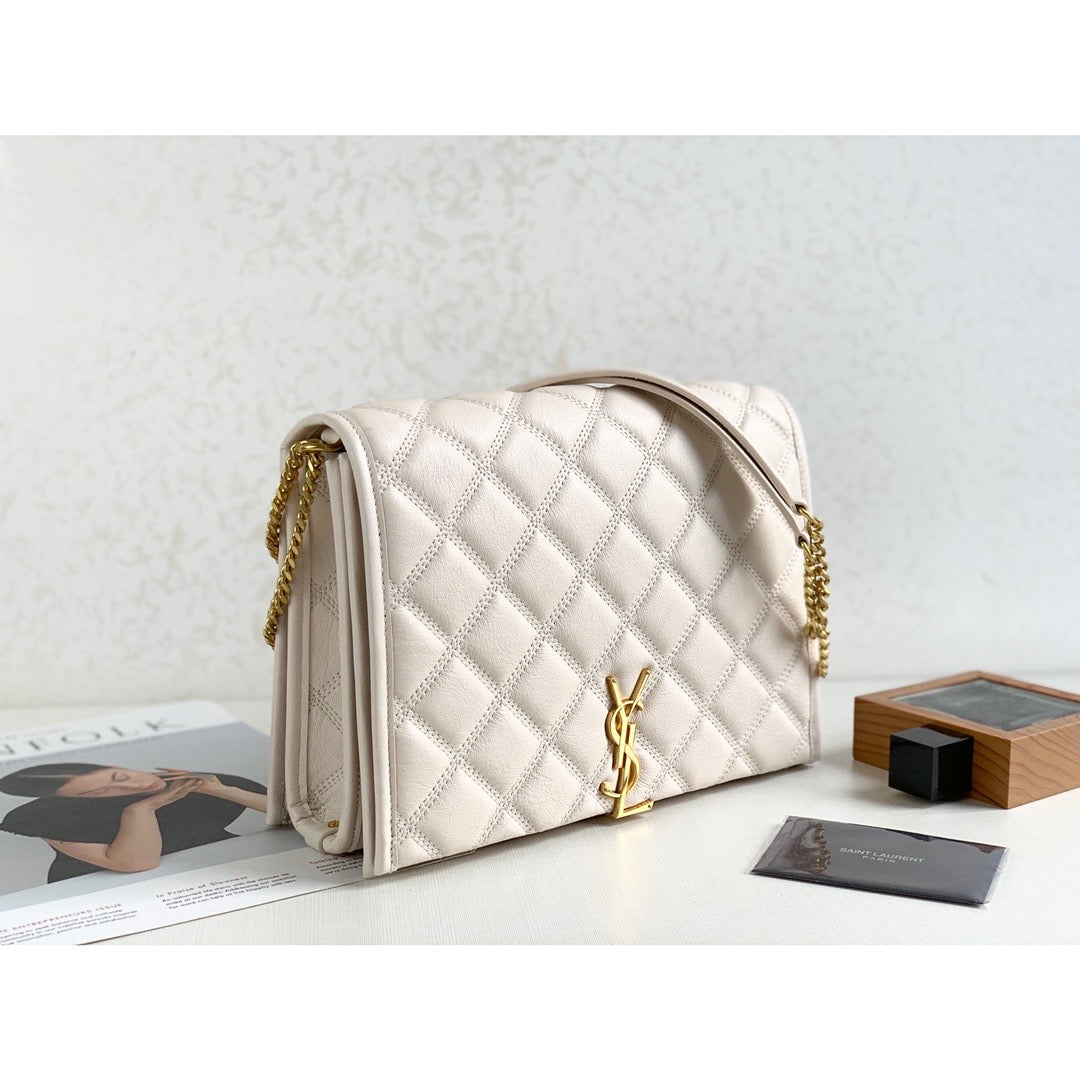 Yves Saint Laurent Becky Small Shoulder Bag White