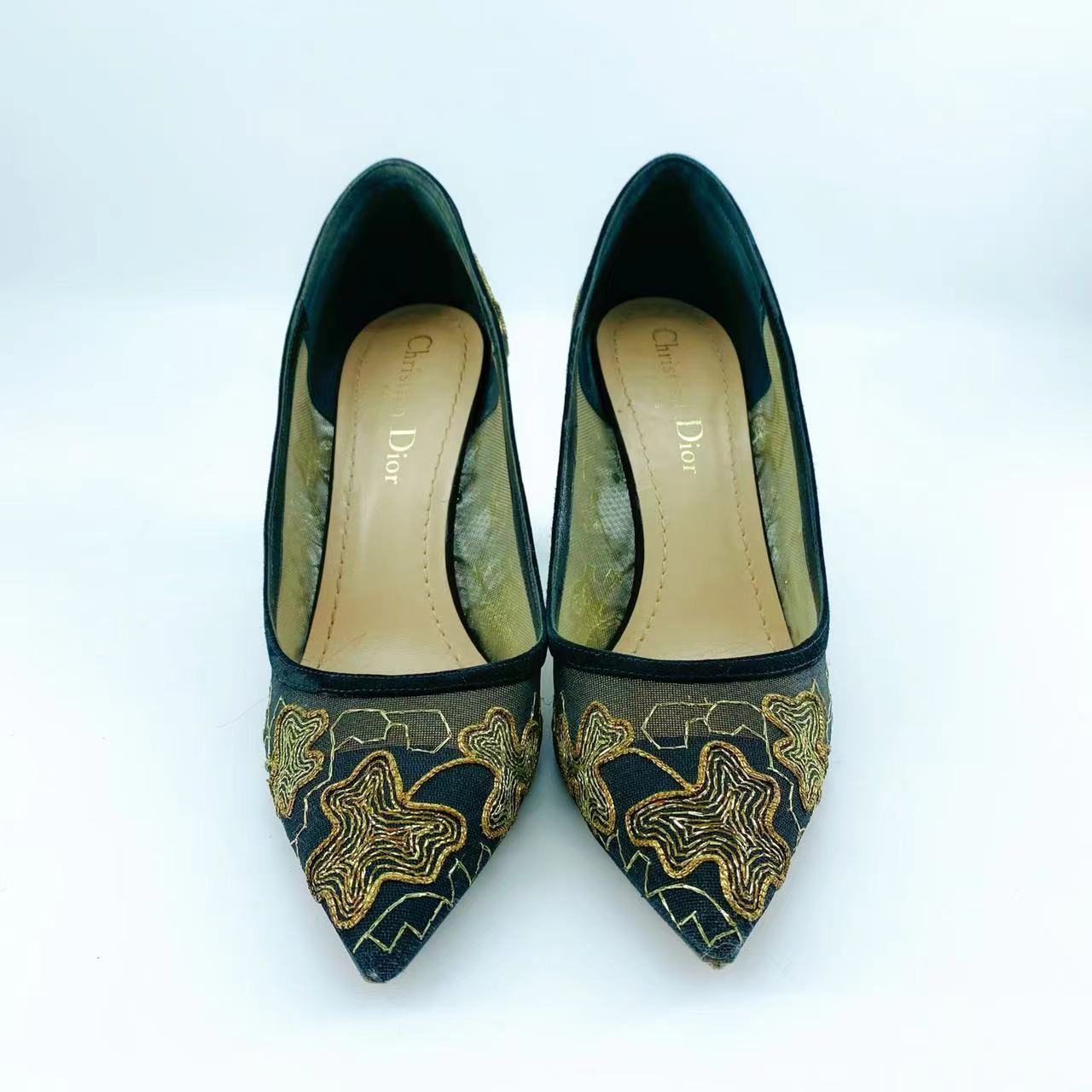 Christian Dior embroidered high heels