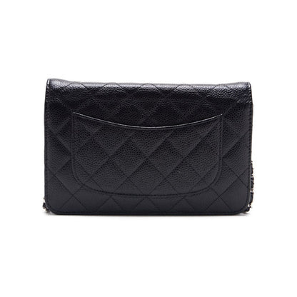 Chanel Matrasse Chain Wallet Caviar S Black (Silver G )  Wallet
