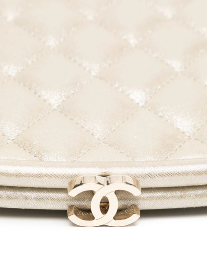 Champagne Quilted Timeless Clutch