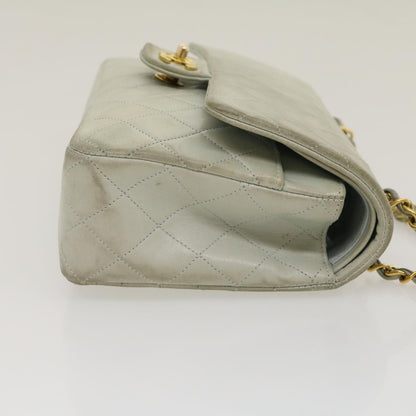 Chanel Classic Matelasse  Double Chain New Shoulder Bag Lamb Skin Auth A
