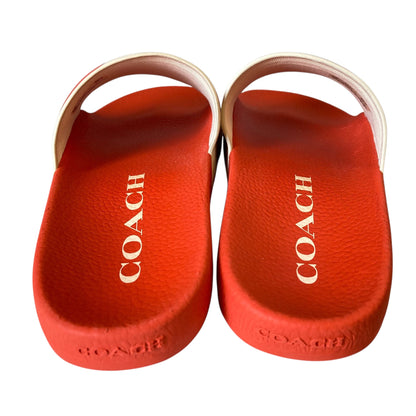 Sandals Designer By Coach In Red, Size:8