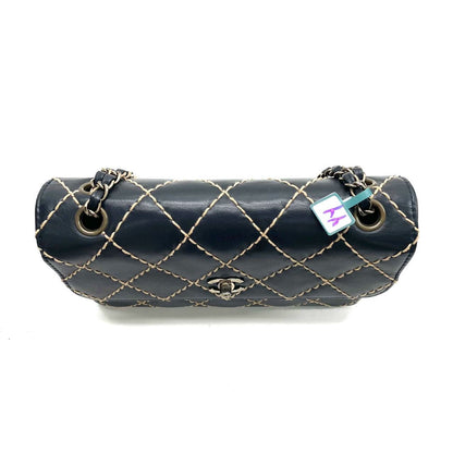 Chanel Wild Stitch Flap Black Leather with Stitching Detail 2000-2002