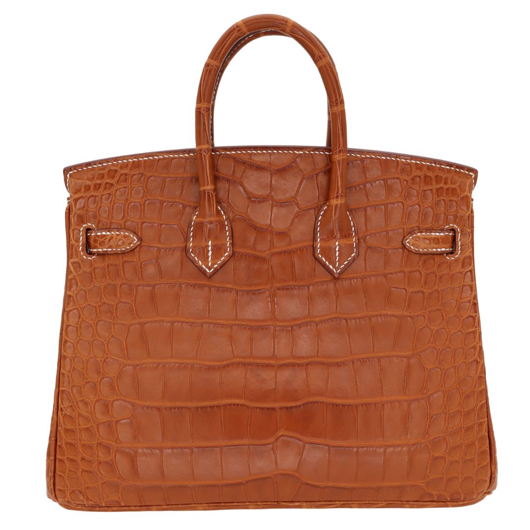 Hermès 25cm Birkin Fauve Matte Alligator Palladium Hardware