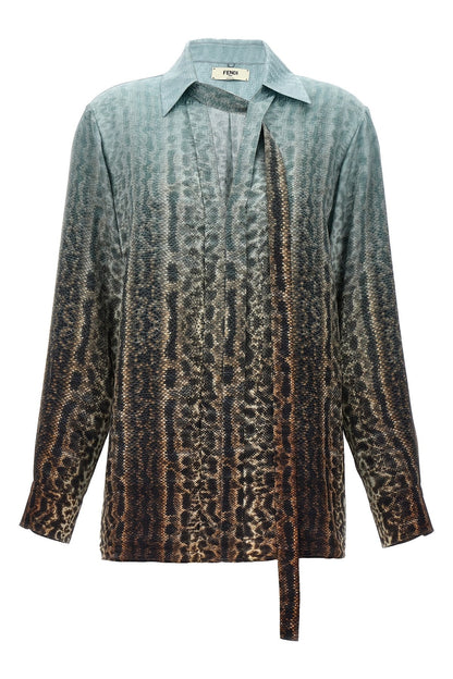 Fendi Women Animal Print Shirt