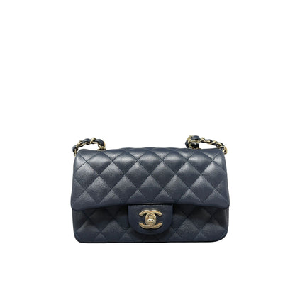 Chanel Chanel Caviar Quilted Mini Rectangular New - Dark Blue