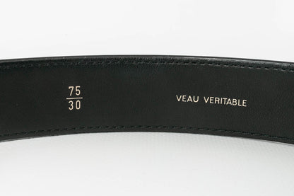 Ceinture en cuir noir Chanel
